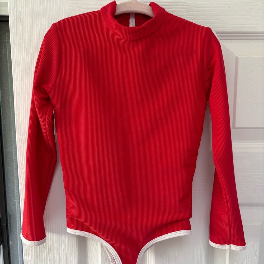 LainSnow Toddler Red mini Rashguard 2/3